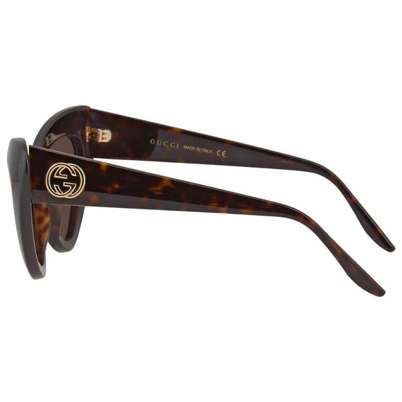 NEW Gucci Brown Cat Eye Women\'s Sunglasses